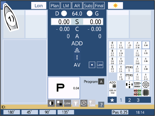 RT-6100 menu screen